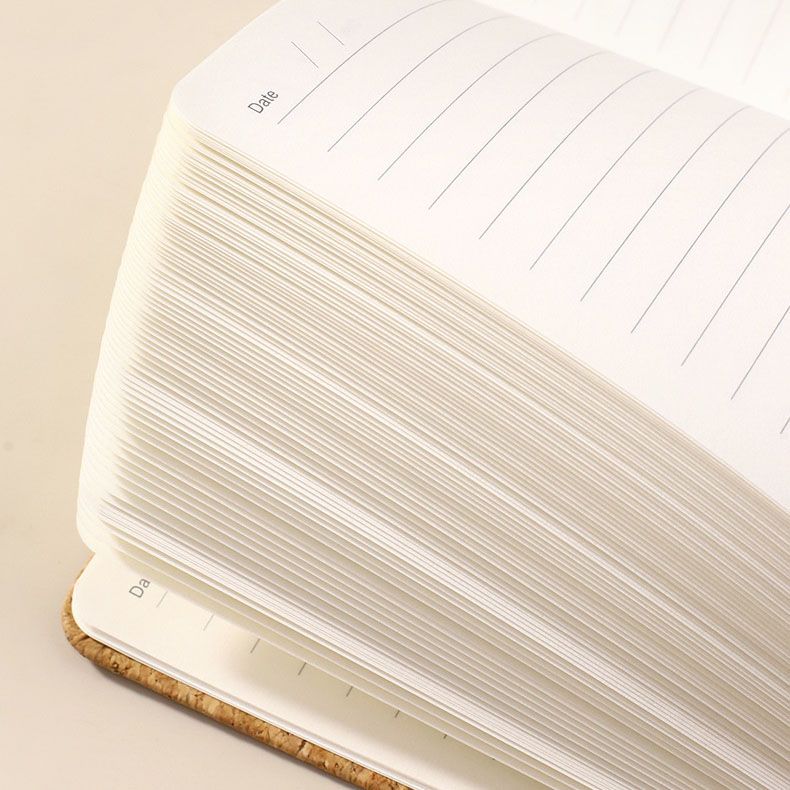 White Eco-Friendly Cork A5 Notebook Gift Set with Matching Pen Business Journal Office Meeting Writing Gift