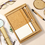 White Eco-Friendly Cork A5 Notebook Gift Set with Matching Pen Business Journal Office Meeting Writing Gift