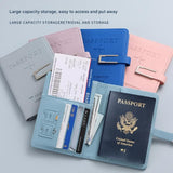 Orange Travel Passport Holder and Notebook Gift Set with Luggage Tag & Metal Pen Business Travel Gift Box - Front View