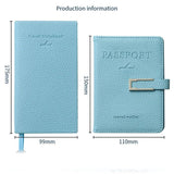Orange Travel Passport Holder and Notebook Gift Set with Luggage Tag & Metal Pen Business Travel Gift Box - Rear View