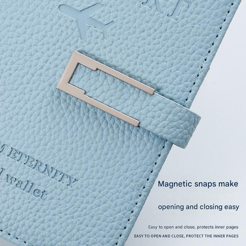 Sky Blue Travel Passport Holder and Notebook Gift Set with Luggage Tag & Metal Pen Business Travel Gift Box