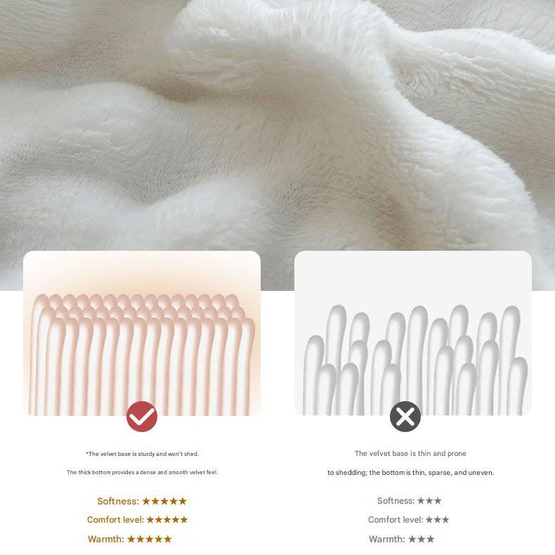Mushroom-Themed Plush Slippers & Bubble Fleece Throw Blanket Set — A Cozy, Warm Winter Home Gift Bundle, Including Soft & Warm Indoor Slippers (Size AU 12-13) and a 100x150cm Flannel Throw Blanket