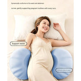 Grey Memory Foam Pregnancy Support Pillow for Side Sleeping, Adjustable Maternity Belly and Back Support Cushion, Pregnancy Wedge Pillow for Hip, Waist and Back Relief