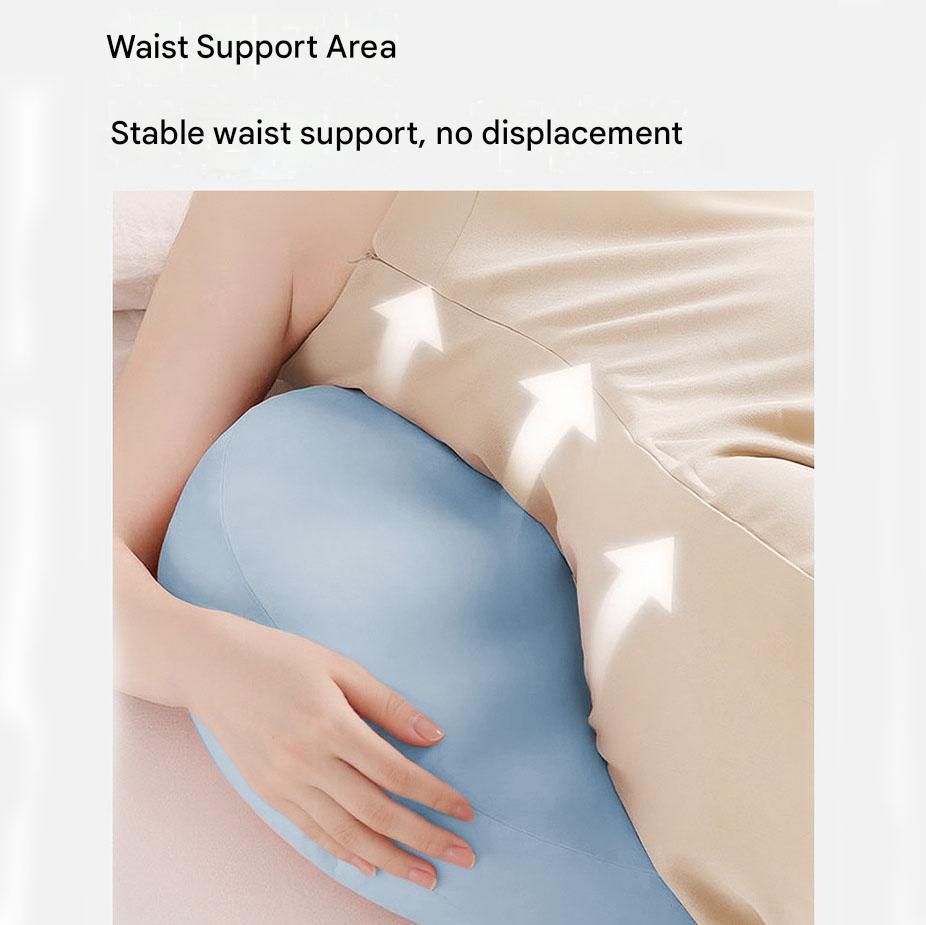 Grey Memory Foam Pregnancy Support Pillow for Side Sleeping, Adjustable Maternity Belly and Back Support Cushion, Pregnancy Wedge Pillow for Hip, Waist and Back Relief
