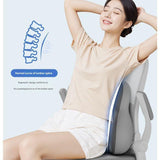 Blue Ergonomic Memory Foam Lumbar Support Cushion for Office Chair, Adjustable Lower Back Pillow with Dual Side Support, Orthopedic Back Rest for Desk Chair, Car Seat and Home Office