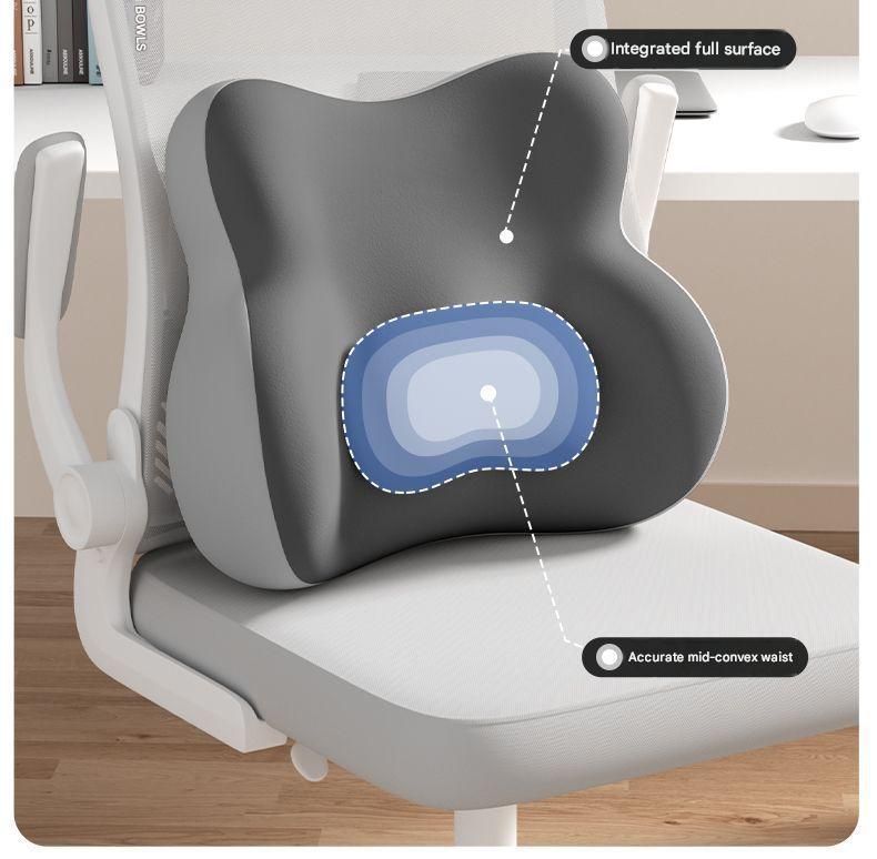 Blue Ergonomic Memory Foam Lumbar Support Cushion for Office Chair, Adjustable Lower Back Pillow with Dual Side Support, Orthopedic Back Rest for Desk Chair, Car Seat and Home Office