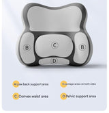Blue Ergonomic Memory Foam Lumbar Support Cushion for Office Chair, Adjustable Lower Back Pillow with Dual Side Support, Orthopedic Back Rest for Desk Chair, Car Seat and Home Office