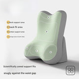 Gray Memory Foam Reading Pillow & Back Support Cushion with Adjustable Wedge, Ergonomic Neck and Lumbar Support for Bed, Sofa, Reading, Gaming and Relaxation - Front View