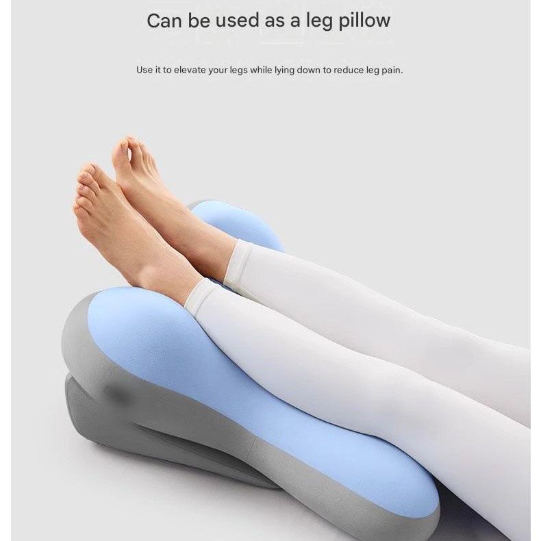 Gray Memory Foam Reading Pillow & Back Support Cushion with Adjustable Wedge, Ergonomic Neck and Lumbar Support for Bed, Sofa, Reading, Gaming and Relaxation