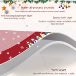 Christmas Waterproof Tablecloth (Reindeer Design) 140 x 180 cm — Red festive dining tablecloth; oil-resistant and reusable; home décor that creates a holiday atmosphere.