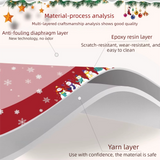 Christmas Waterproof Tablecloth (Christmas Collection Edition)140 x 140cm Festive Holiday Dining Table Cover Oil-Resistant Wipe Clean Christmas Home Decoration - Front View