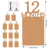 Baby Monthly Photo Banner Milestone Garland, 1-12 Months First Birthday Photo Display Banner, Baby Growth Photo Hanging Decoration