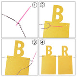 30th Birthday Photo Banner Garland, Gold Happy Birthday Photo Display Banner, DIY Party Backdrop Decoration - Side View