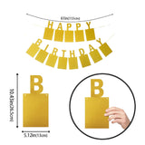 30th Birthday Photo Banner Garland, Gold Happy Birthday Photo Display Banner, DIY Party Backdrop Decoration - Top-Down View