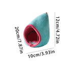 2-Pack (Pink+Blue) Hanging Hamster Cozy Nest Warm Fleece Bed for Winter Small Pet Sleep Hideaway - Top-Down View