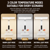 LED Desk Lamp with Digital Clock Temperature Display Pen Holder and Phone Stand Foldable Eye Caring Study Reading Light for Students Home Office - 45-Degree Angle