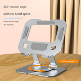 Study Focus Timer (red) and Foldable Metal Tablet Stand (Silver) Set, Mechanical Countdown Timer with Adjustable Aluminium Alloy Device Holder - Top-Down View