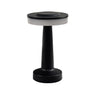 Black Rechargeable UFO Table Lamp Touch Control LED Bedside Night Light, Cordless Mushroom Desk Lamp for Bedroom Living Room Restaurant Bar Camping