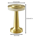 Black Rechargeable UFO Table Lamp Touch Control LED Bedside Night Light, Cordless Mushroom Desk Lamp for Bedroom Living Room Restaurant Bar Camping - Top-Down View