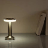 Bronze Rechargeable UFO Table Lamp Touch Control LED Bedside Night Light, Cordless Mushroom Desk Lamp for Bedroom Living Room Restaurant Bar Camping - Side View