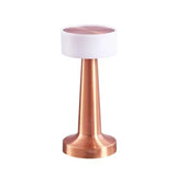 Copper Rechargeable Acrylic Shade UFO Table Lamp Touch Control LED Bedside Night Light, Cordless Ambient Desk Lamp for Bedroom Living Room Camping - Side View