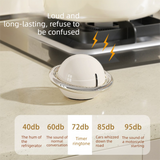 Black Retro Planet Mechanical Kitchen Timer Magnetic Countdown Clock Battery-Free Metal Core Loud Alarm for Cooking Study - Top-Down View
