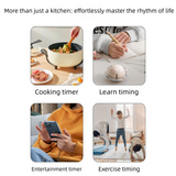 Black Retro Planet Mechanical Kitchen Timer Magnetic Countdown Clock Battery-Free Metal Core Loud Alarm for Cooking Study
