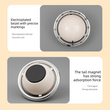 Black Retro Planet Mechanical Kitchen Timer Magnetic Countdown Clock Battery-Free Metal Core Loud Alarm for Cooking Study - Close-Up Angle