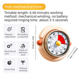 Macaron Pastel Dual-Tip Highlighter & Magnetic Mechanical Timer(Pink) Set - Visual Time Management for Study, Cooking & Productivity - Top-Down View