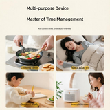Yellow Visual Mechanical Kitchen Timer with Magnetic Backing - Battery-Free Countdown Alarm for Cooking, Study & Time Management - 45-Degree Angle