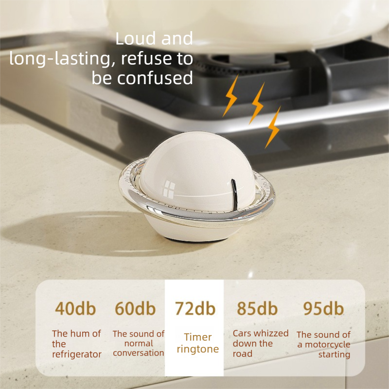 360° Rotating Laptop Stand(Silver) & Magnetic Mechanical Timer(Beige) Set - Ergonomic Cooling Desk Organizer for Study, Cooking & Productivity