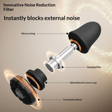 Black 3-in-1 Focus & Productivity Set: Magnetic Mechanical Timer, Noise-Reducing Earplugs & Rechargeable Clip-On LED Reading Light - Side View