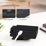 Black 3-in-1 Focus & Productivity Set: Magnetic Mechanical Timer, Noise-Reducing Earplugs & Rechargeable Clip-On LED Reading Light