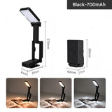 Black 3-in-1 Focus & Productivity Set: Magnetic Mechanical Timer, Noise-Reducing Earplugs & Rechargeable Clip-On LED Reading Light - Low Angle