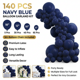 140PCS Dark blue Balloon Garland Kit Latex Balloon Arch Set for Birthday Wedding Party Decoration Dark blue Party Balloon Arch Kit with Multiple Sizes