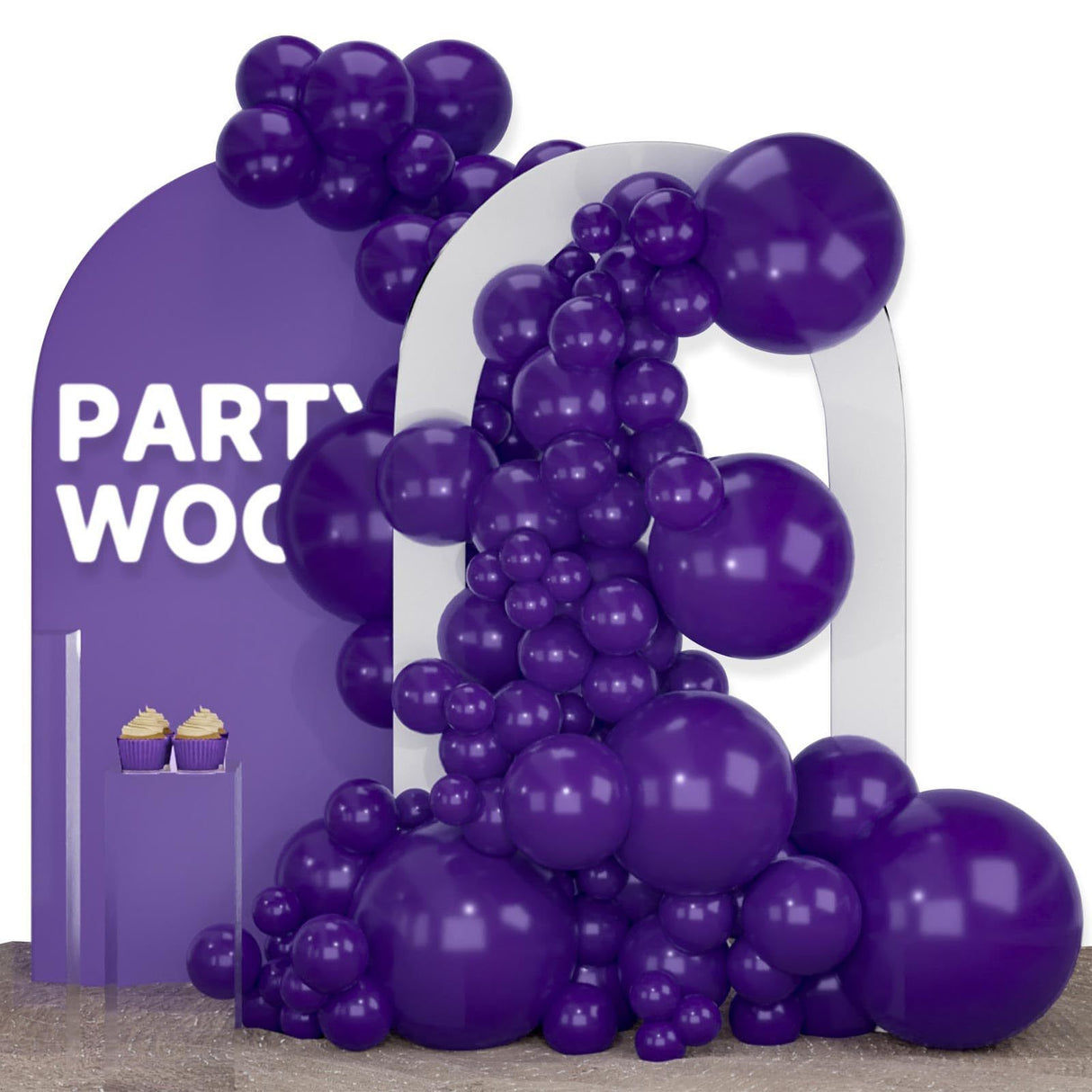 140PCS Deep purple Balloon Garland Kit Latex Balloon Arch Set for Birthday Wedding Party Decoration Deep purple Party Balloon Arch Kit with Multiple Sizes