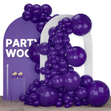 140PCS Deep purple Balloon Garland Kit Latex Balloon Arch Set for Birthday Wedding Party Decoration Deep purple Party Balloon Arch Kit with Multiple Sizes - Top-Down View