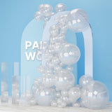 140PCS Transparent Balloon Garland Kit Latex Balloon Arch Set for Birthday Wedding Party Decoration Transparent Party Balloon Arch Kit with Multiple Sizes - Side View