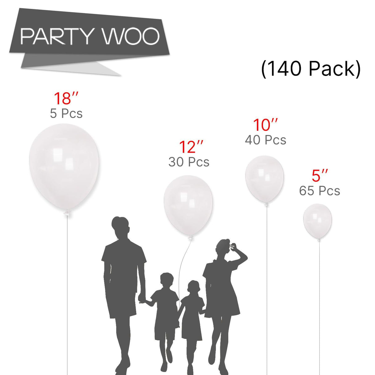 140PCS Transparent Balloon Garland Kit Latex Balloon Arch Set for Birthday Wedding Party Decoration Transparent Party Balloon Arch Kit with Multiple Sizes