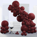 140PCS Wine red Balloon Garland Kit Latex Balloon Arch Set for Birthday Wedding Party Decoration Wine red Party Balloon Arch Kit with Multiple Sizes
