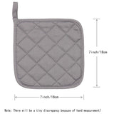 4 Pack Heat Resistant Pot Holders - Blue Cotton Silver Coated Quilted Kitchen Heat Pads Non Slip Oven Mats 18x18cm Baking Cooking Microwave Use Durable Thermal Protection - Rear View