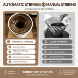 Automatic Stirring Coffee Mug 400ml USB Rechargeable Magnetic Mixing Tumbler with Smart Temperature Display Splash Resistant Lid Portable Coffee Cup for Home Office Travel Gym - Rear View