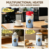 Yellow Automatic Stirring Coffee Mug 400ml USB Rechargeable Magnetic Mixing Tumbler with Smart Temperature Display Splash Resistant Lid Portable Coffee Cup for Home Office Travel Gym - Top-Down View