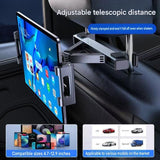 360° Rotating Car Back Seat Tablet & Phone Holder – Adjustable Headrest Mount for 4.7–12.9 Inch Devices, Universal Car Rear Entertainment Stand - Side View
