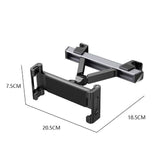 360° Rotating Car Back Seat Tablet & Phone Holder – Adjustable Headrest Mount for 4.7–12.9 Inch Devices, Universal Car Rear Entertainment Stand - Close-Up Angle