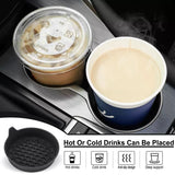 4 Pack Silicone Car Cup Holder Coaster Set – Anti-Slip Heat Resistant Car Cup Mats, Universal Car Interior Drink Pad Accessories