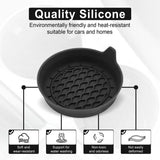 4 Pack Silicone Car Cup Holder Coaster Set – Anti-Slip Heat Resistant Car Cup Mats, Universal Car Interior Drink Pad Accessories