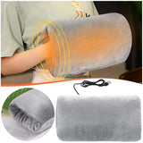 USB Heated Plush Hand Warmer Bag – Electric Rechargeable Warm Hand Cushion, Soft Winter Heating Hand Muff, Portable USB Warm Hand Pad