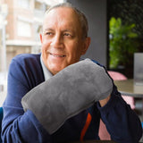 USB Heated Plush Hand Warmer Bag – Electric Rechargeable Warm Hand Cushion, Soft Winter Heating Hand Muff, Portable USB Warm Hand Pad - Side View