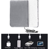 USB Heated Electric Foot Warmer Mat – 30×30cm Plush Heating Shoe Pad, Winter Warm Foot Warmer, Portable USB Electric Heated Foot Cushion for Home & Office - Close-Up Angle
